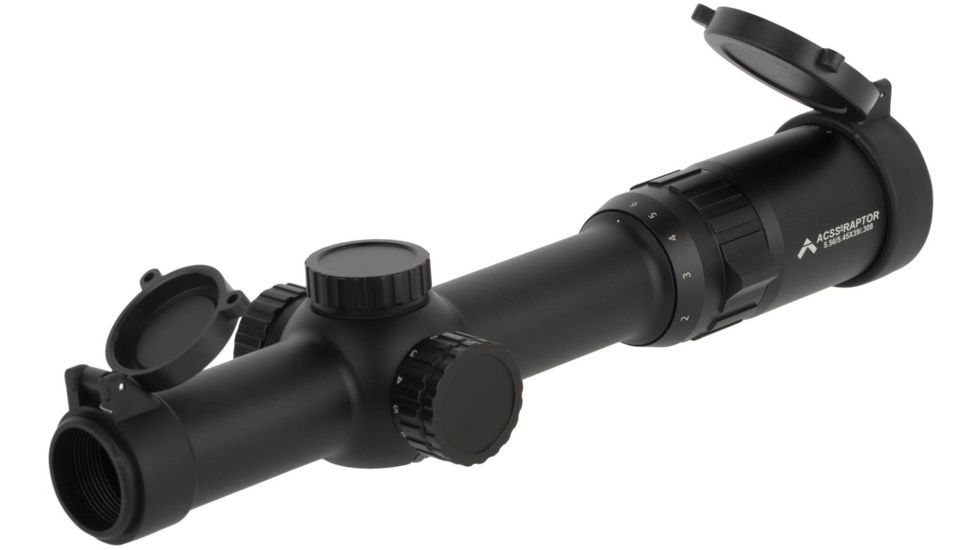Primary Arms 1-6X24mm First Focal Plane Rifle Scope w/ACSS Raptor 5.56 Reticle, Black, PA1-6X24FFP-R-5.56