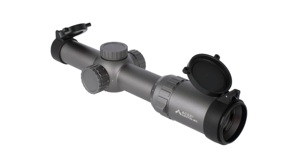 Primary Arms SLx 1-8X24mm Second Focal Plane Rifle Scope - Illuminated ACSS Griffin MIL Reticle, Wolf Grey, 1-8X24 mm, PA1-8X24SFP-ACSS-GRF-MIL-WG
