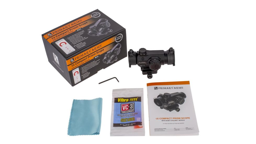 Primary Arms SLx Compact 1x20 Prism Scope with ACSS Cyclops Reticle, Black, PAC1X-ACSS-CYCLOPS