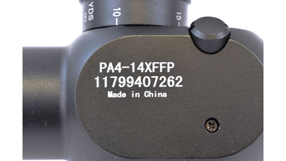 Primary Arms 4-14x44mm Rifle Scope, Mil-Dot, Black PA4-14XFFP