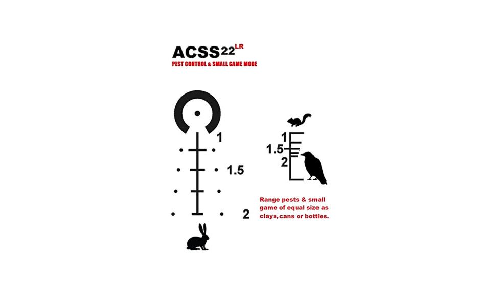 Primary Arms 6X Scope with the Patented ACSS 22LR Reticle, Black PA6X32-22LR