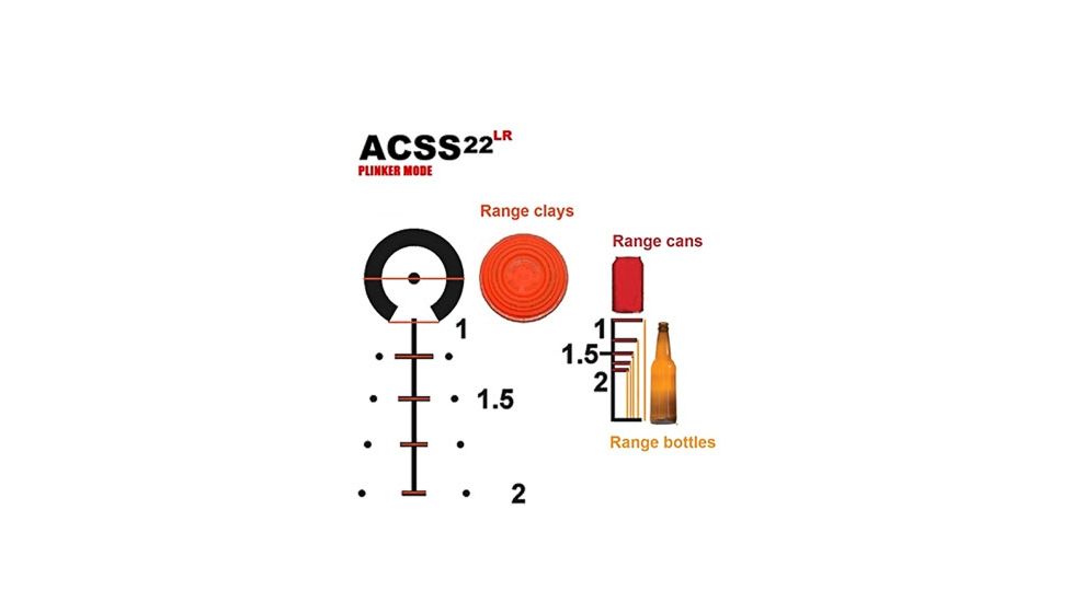 Primary Arms 6X Scope with the Patented ACSS 22LR Reticle, Black PA6X32-22LR