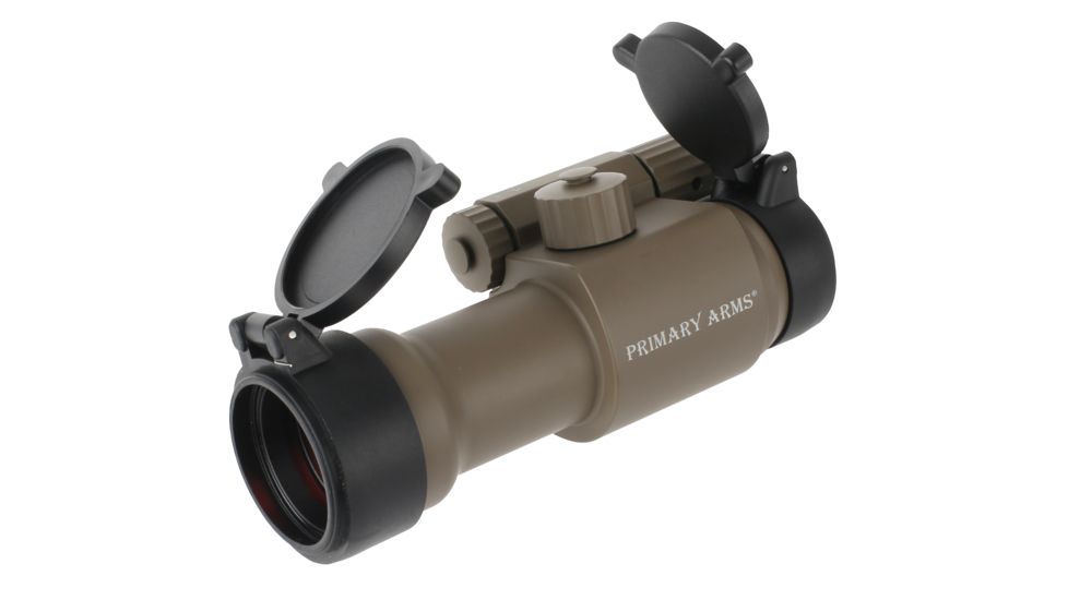 Open Box Demo, Primary Arms SLx 30mm Waterproof Red Dot, 2 MOA Dot w/Flip Caps &amp; Battery, Flat Dark Earth, PA30MMRD-AD-FDE