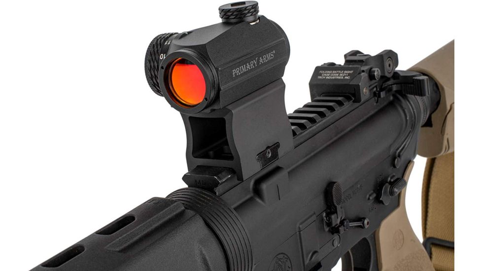 Primary Arms SLx Micro Red Dot Sight, Rotary Switch, Removeable Base, ACSS-5.56 Reticle, Black, 810009