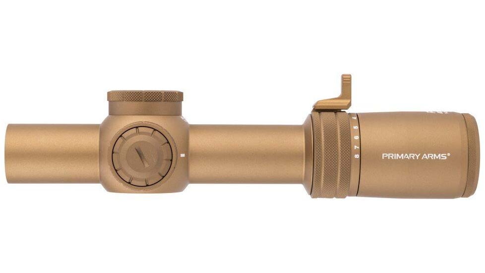 Primary Arms Compact PLX 1-8x24mm 30mm Tube Rifle Scope, First Focal Plane, Illuminated ACSS Nova Reticle, FDE, 610203