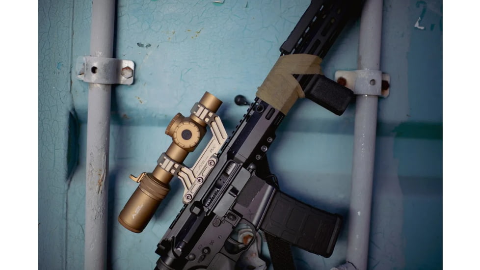 Primary Arms Compact PLx 1-8x24mm Tube Rifle Scope, Second Focal Plane, ACSS Nova-5.56 Reticle, FDE, 610212