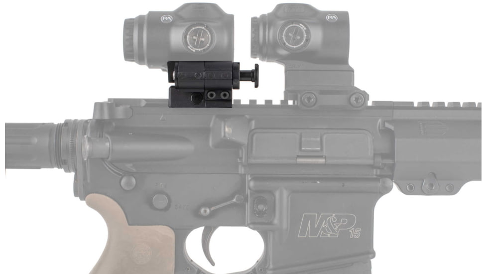 Primary Arms SLx Flip-To-Side Magnifier Mount w/ Push Button, 2 Bolt Bottom Interface, Black, 910095