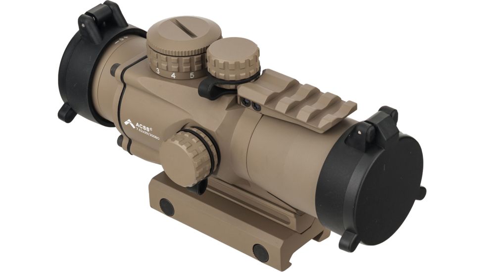 Primary Arms SLx Gen II 3x Compact Prism Scope,Illuminated ACSS 7.62x39 / 300BLK CQB Reticle,Flat Dark Earth, PAC3XAK-GENII-300BO-FDE