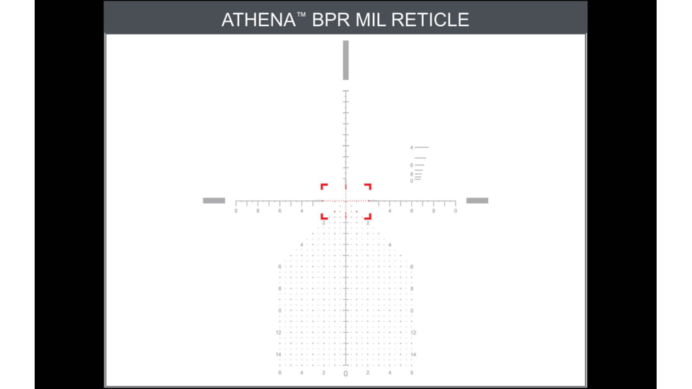 Primary Arms GLx 6-24x50 FFP Rifle Scope, 30mm, Illuminated Athena BPR Mil Reticle, Black, 610133