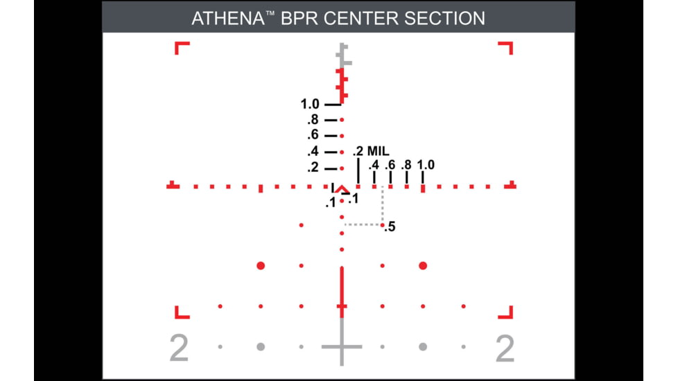 Primary Arms GLx 6-24x50 FFP Rifle Scope, 30mm, Illuminated Athena BPR Mil Reticle, Black, 610133