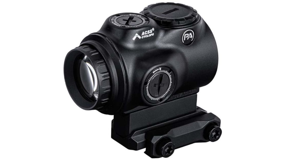 Primary Arms GLx MicroPrism Prismatic Red Dot Sight, 1x, Illuminated Red ACSS Cyclops Gen 3 Reticle, Black, 710071