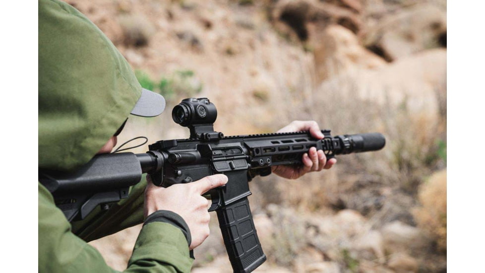 Primary Arms GLx MicroPrism Prismatic Red Dot Sight, 1x, Illuminated Red ACSS Cyclops Gen 3 Reticle, Black, 710071