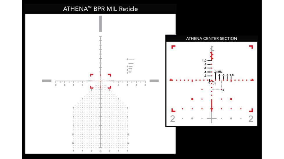 Primary Arms GLx4 6-24x50 FFP Rifle Scope w/ Athena-BPR-MIL Reticle, Black, 610068