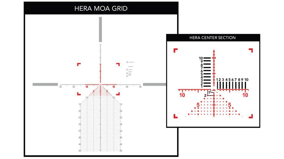 Primary Arms GLx4 6-24x50 FFP Rifle Scope w/ Hera-BPR-MOA Reticle, Black, 610066