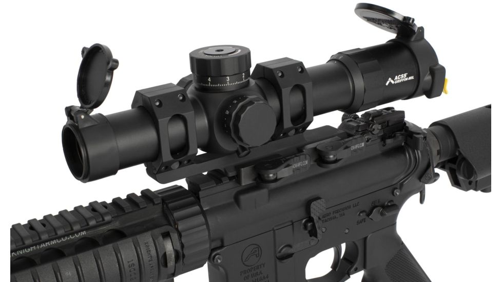 Primary Arms Platinum Series 1-8X24mm FFP Rifle Scope - Illuminated ACSS Griffin MIL Reticle, Black, PAPLX8-1-8X24F-GRIF-MIL