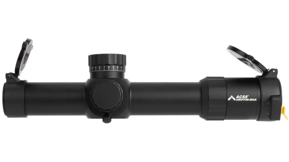 Primary Arms Platinum Series 1-8X24mm FFP Rifle Scope - Illuminated ACSS Griffin MOA Reticle, Black, PAPLX8-1-8X24F-GRIF-MOA