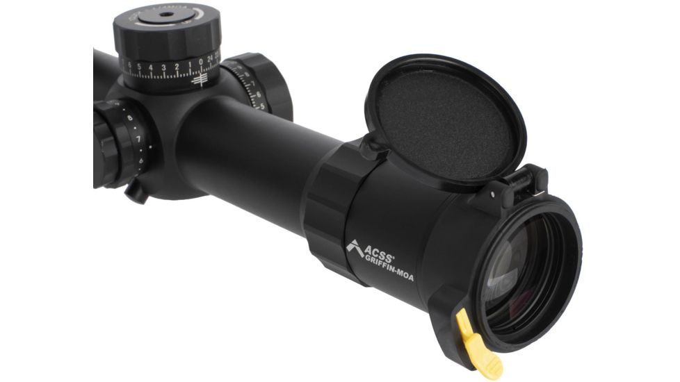 Primary Arms Platinum Series 1-8X24mm FFP Rifle Scope - Illuminated ACSS Griffin MOA Reticle, Black, PAPLX8-1-8X24F-GRIF-MOA