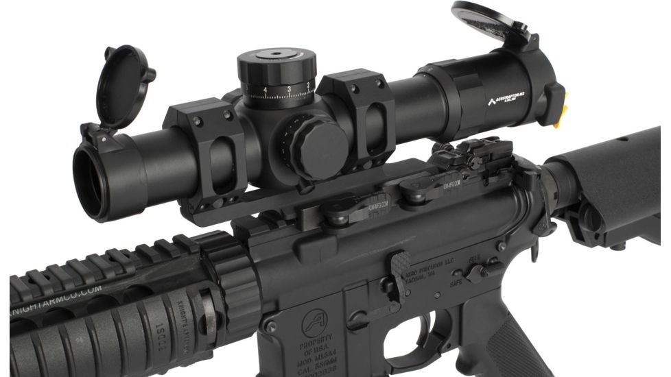 Primary Arms Platinum Series 1-8X24mm FFP Rifle Scope - Illuminated ACSS Raptor M2 5.56 Reticle, Black, PAPLX8-1-8X24F-RAPTOR-5.56