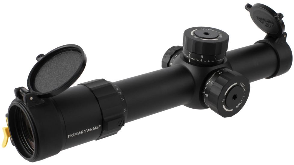 Primary Arms Platinum Series 1-8X24mm FFP Rifle Scope - Illuminated ACSS Raptor M2 5.56 Reticle, Black, PAPLX8-1-8X24F-RAPTOR-5.56