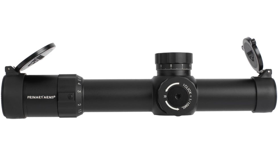 Primary Arms Platinum Series 1-8X24mm FFP Rifle Scope - Illuminated ACSS Raptor M2 5.56 Reticle, Black, PAPLX8-1-8X24F-RAPTOR-5.56