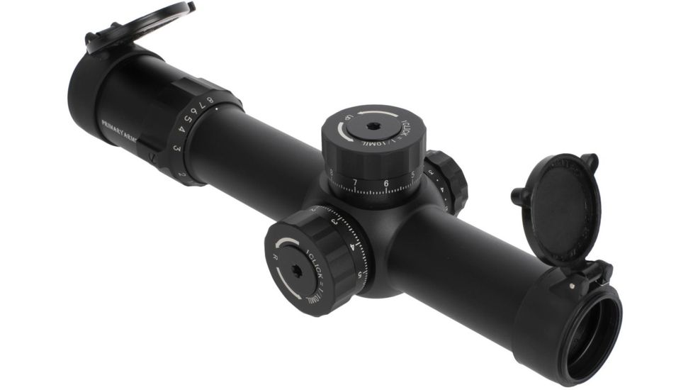 Primary Arms Platinum Series 1-8X24mm FFP Rifle Scope - Illuminated ACSS Raptor M2 5.56 Reticle, Black, PAPLX8-1-8X24F-RAPTOR-5.56