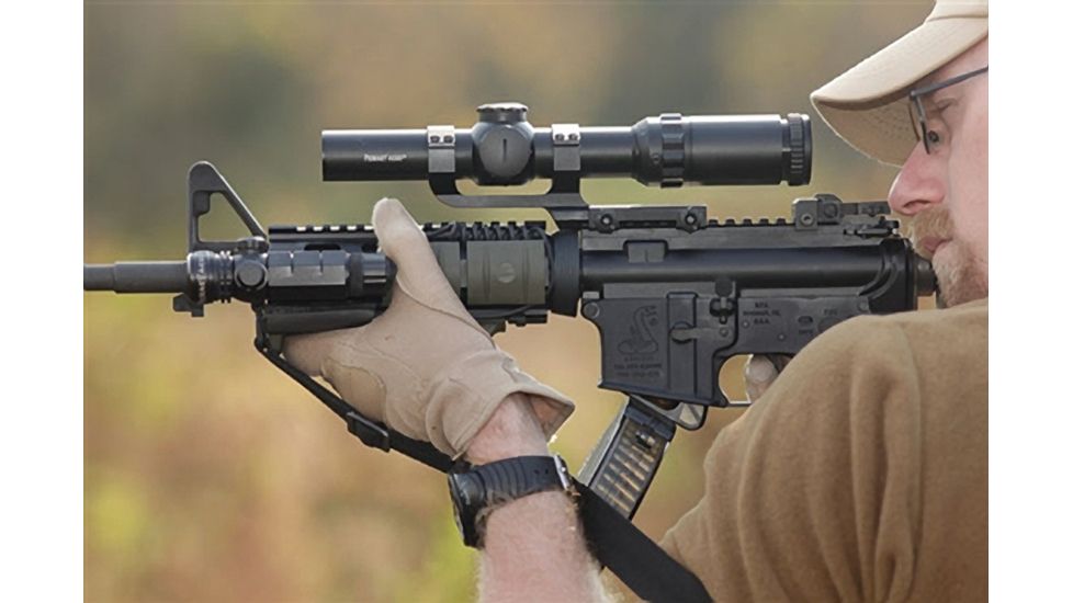 EDEMO Primary Arms Classic Series Rifle Scope, 1-4x24mm, Second Focal Plane, Duplex Dot Illuminated Reticle, Black, 610001, EDEMO1