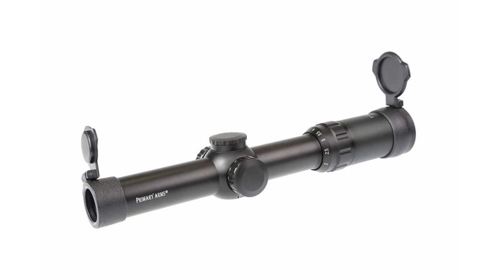 EDEMO Primary Arms Classic Series Rifle Scope, 1-4x24mm, Second Focal Plane, Duplex Dot Illuminated Reticle, Black, 610001, EDEMO1