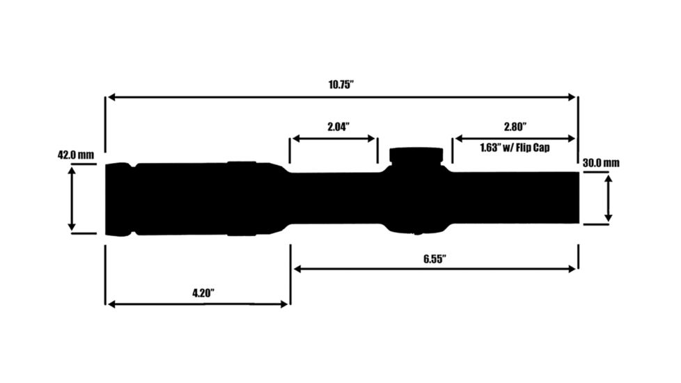 Primary Arms 1-6X Scope with Patented ACSS 5.56 / 5.45 / .308 Reticle "Advanced Combined Sighting System" PAPS1-6X, Black