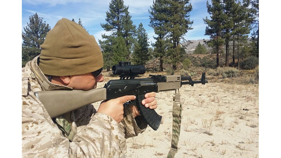 Primary Arms SLx 4X Compact Prism Scope with the Patented 7.62X39/300BO ACSS Reticle, Black PAC4XAK300BO