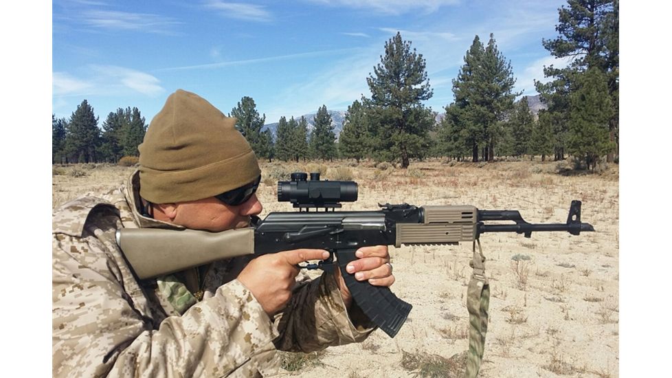 Primary Arms SLx 4X Compact Prism Scope with the Patented 7.62X39/300BO ACSS Reticle, Black PAC4XAK300BO