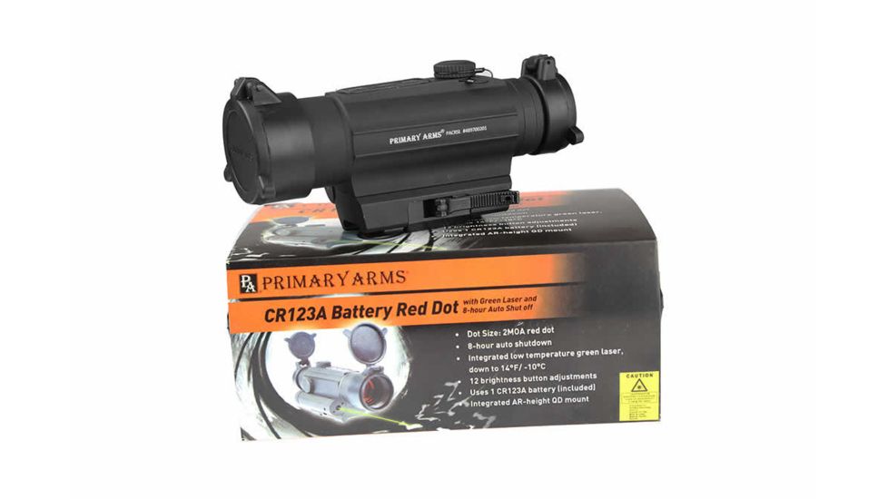 Open Box Demo, Primary Arms SLx Red Dot Sight with Integrated Green Laser, Black PACRSL