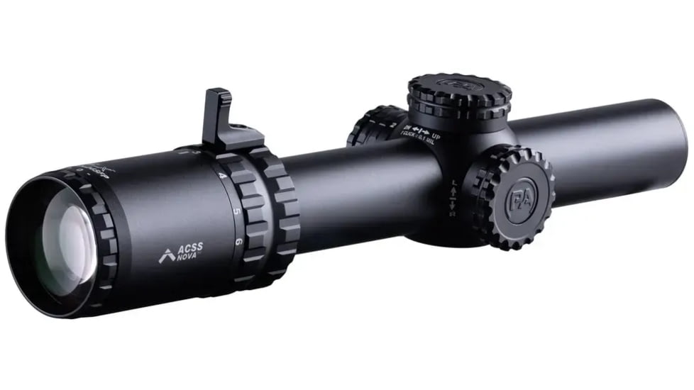 Primary Arms SLx 1-6x24mm Gen IV Tube Rifle Scope, Second Focal Plane, ACSS Nova Fiber Wire Reticle, Black, 610213
