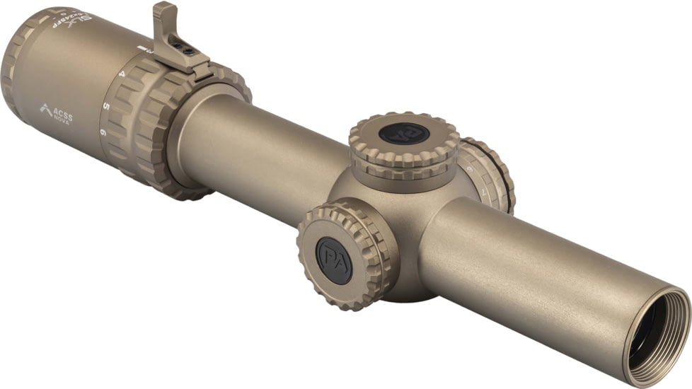 Primary Arms SLx 1-6x24mm Gen IV Tube Rifle Scope, Second Focal Plane, ACSS Nova Fiber Wire Reticle, FDE, 610215