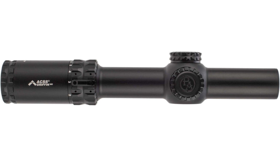 Primary Arms SLX 1-8x24 mm Rifle Scope, Illuminated ACSS-Griffin MIL Reticle, FFP, Black, 610155