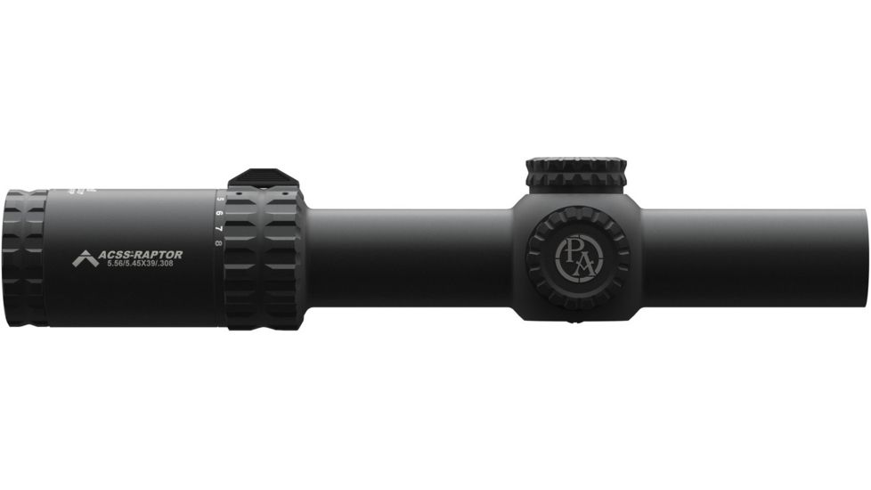 Primary Arms SLx8 1-8x24 FFP Rifle Scope w/ ACSS-Raptor-5.56 Reticle, Black, 610098