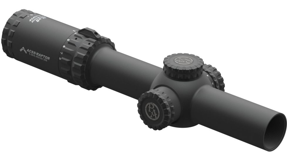 Primary Arms SLx8 1-8x24 FFP Rifle Scope w/ ACSS-Raptor-5.56 Reticle, Black, 610098