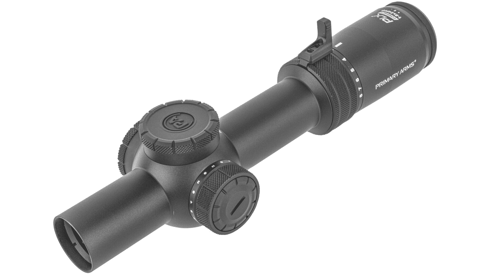 Primary Arms Compact PLx Rifle Scope, 1-8x24mm, 30 mm Tube, First Focal Plane, ACSS Raptor M8 Meter Reticle, Black, 610148
