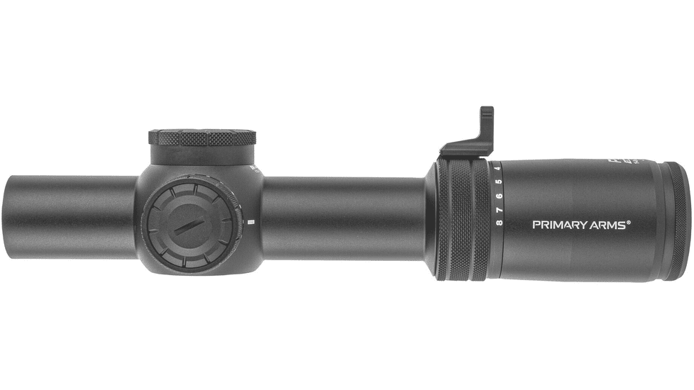Primary Arms Compact PLx Rifle Scope, 1-8x24mm, 30 mm Tube, First Focal Plane, ACSS Raptor M8 Meter Reticle, Black, 610148