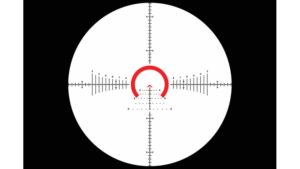 Primary Arms Compact PLx Rifle Scope, 1-8x24mm, 30 mm Tube, First Focal Plane, ACSS Raptor M8 Yard Reticle, Black, 610150