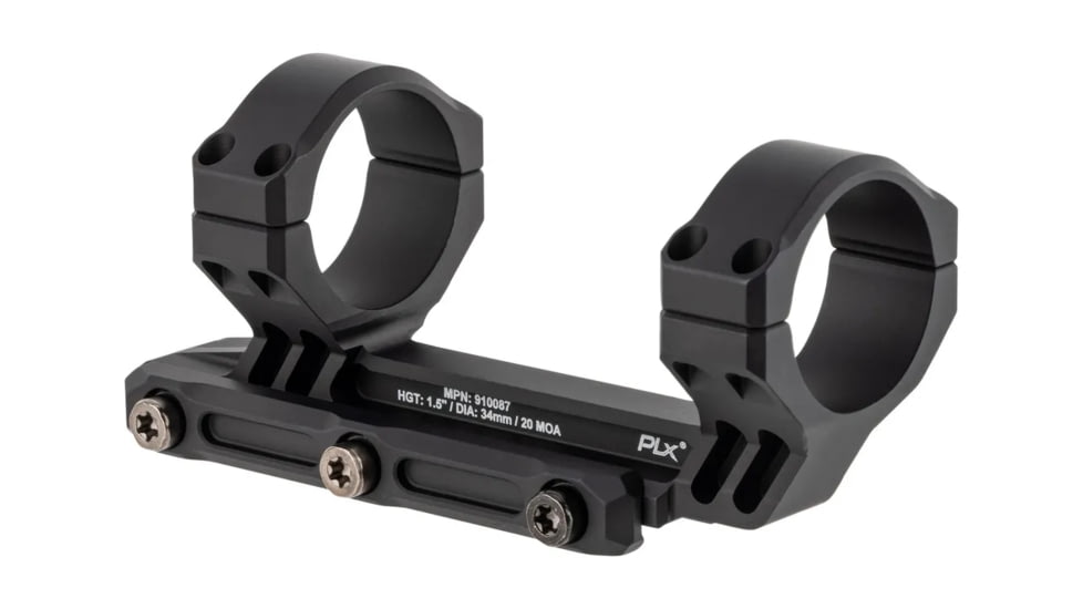 Primary Arms The PLx Cantilever Mount, 34mm, 1.5in, 20 MOA Cant, Black, 910087