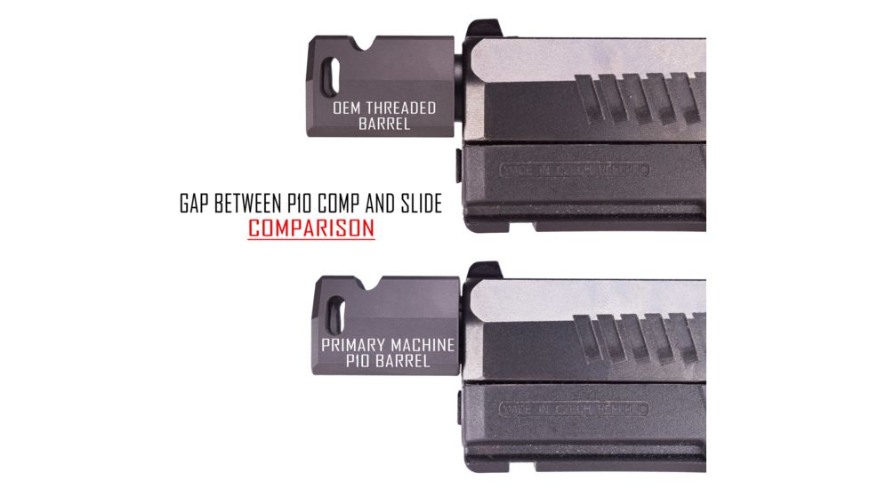 Primary Machine CZ P-10C Stealth Comp 9mm, 1/2-28 Thread, Black Anodize, SC/P10C/BA