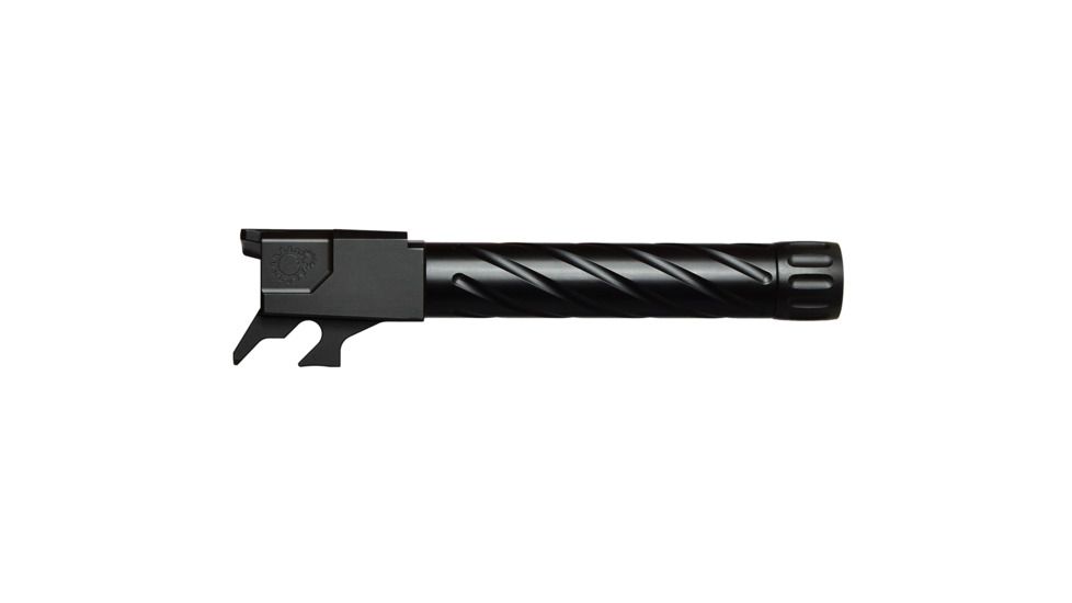 Primary Machine Match Grade Barrel, CZ P-07, 9mm, 1-10 Twist, 1/2x28 Thread, Black Nitride P07/THRD/FLUT/BLK