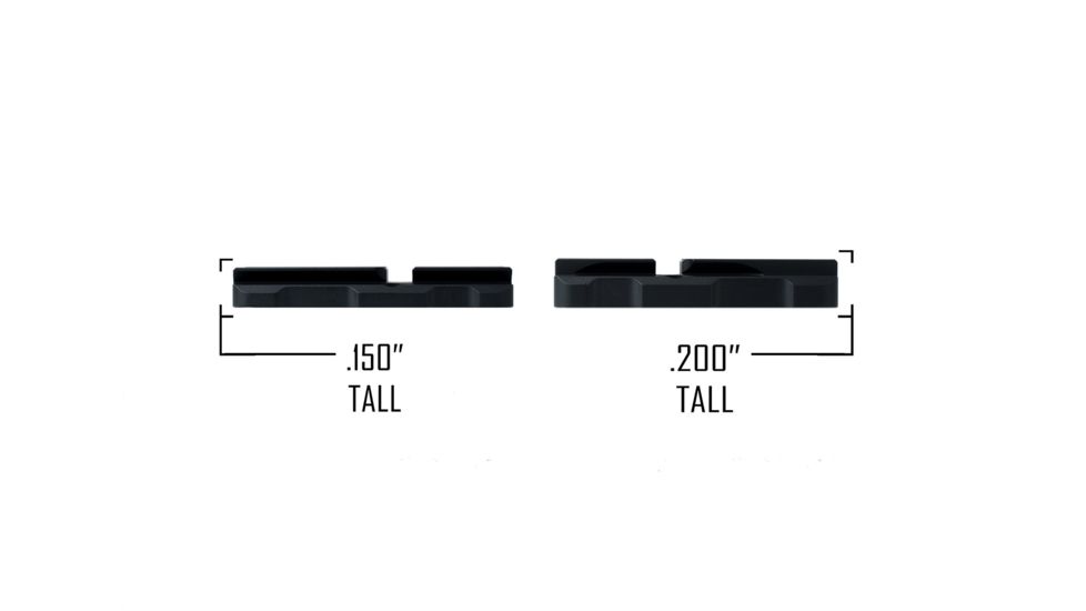 Primary Machine Trijicon RMR to Aimpoint Acro Adaptor, 150 inch height, Black Anodized RMR/ACRO150/BA