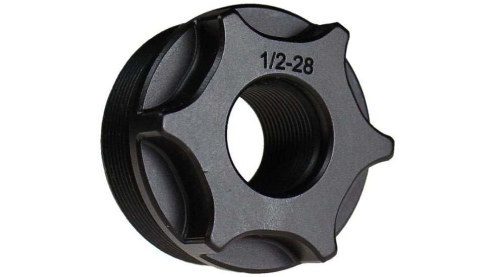 Primary Weapons Systems Mount, Fits 1/2X28, Anodized Finish, Black, DTMOUNT-1-2X28-P