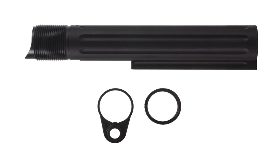 Primary Weapons Systems PWS Enhanced Buffer Tube, Mil-Spec Gen 2 Ratchet Lock endplate, Black, AR-15, 4G2BTMB-1F