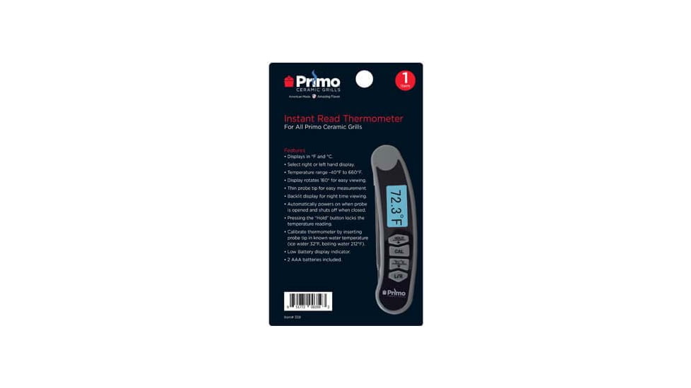 Primo Ceramic Grills Thermometer, Instant Read, PG00359