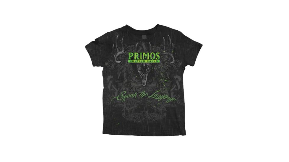Primos Hunting AOP Deer Short Sleeve T-Shirt - Green/Black, Large 53517