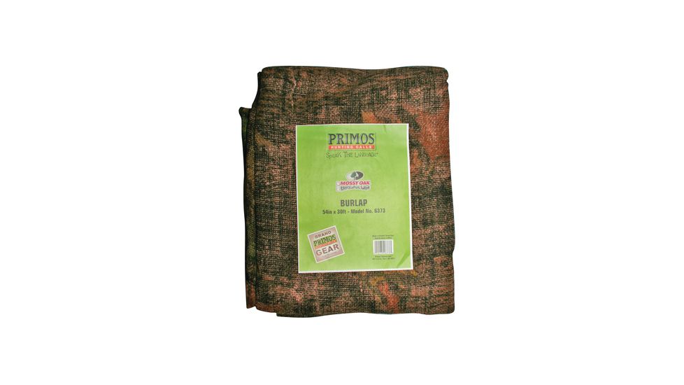 Primos Burlap Material Pre-Cut 12 Feet Long and 54 Inches Wide Mossy Oak New Break Up Camouflage Pattern 6372