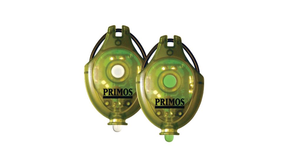 Primos Hunting Cap Lights - 10 Lumens, 1 White LED and 1 Green LED Light 62511