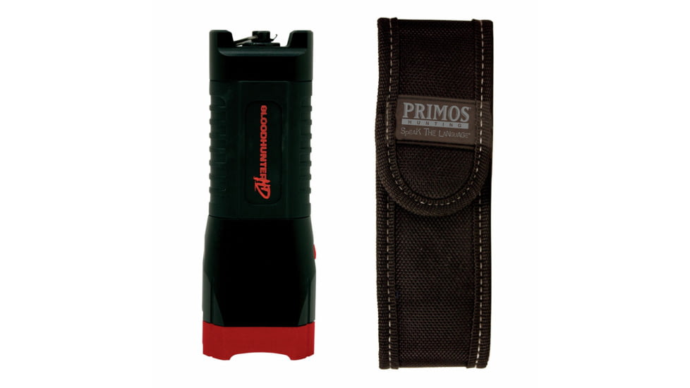 Primos Bloodhunter HD LED Flashlight, CR123, 600 Lumens, Black/Red, 61107